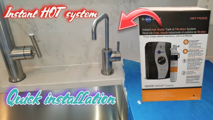 Ready Hot Instant Hot Water Dispenser with Brushed Nickel Hot Water Faucet  and Digital Display 41-RH-300-F570-BN