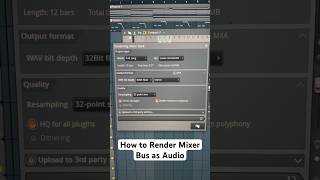 FL STUDIO • How to Render Mixer Bus as Audio