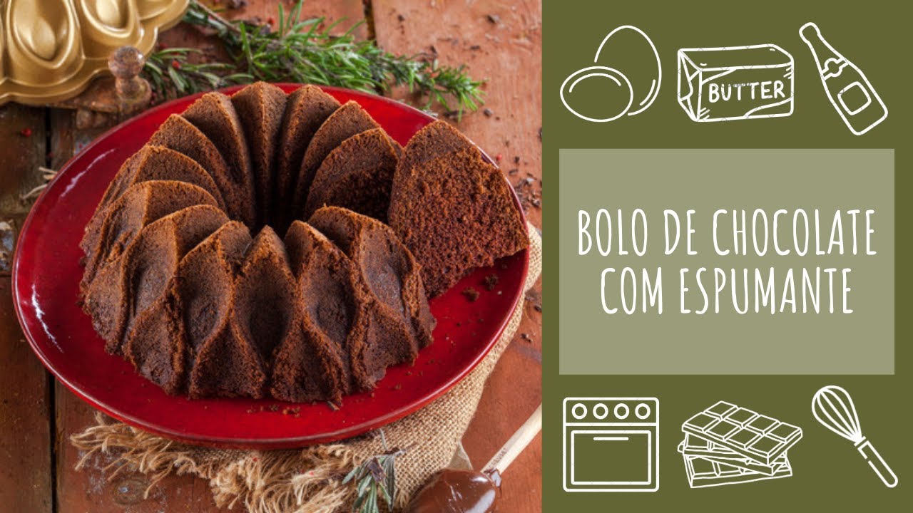 Bolo de chocolate com espumante (receita fácil)