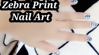 Zebra Print Nail Art Tutorial | Sadaf Seashell