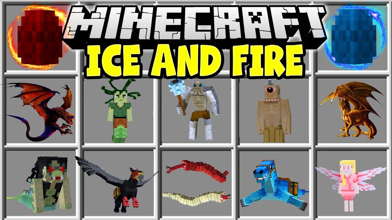 Minecraft Ice And Fire Dragons Mod Ride Dragons Fight Cyclops Tame Flying Mounts More Youtube