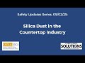 May 2025 Safety Updates Silica Dust In The Countertop Industry May 2025 Safety Updates Silica Dust In The Countertop Industry
