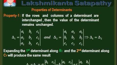 vDo Determinants 3 / IIT JEE Mathematics / Lakshmikanta Satapathy