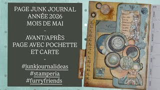 MON JUNK JOURNAL/MAI/POCHETTE & CARTE JOURNALING #stamperia #furryfriend #junkjournal #scrapbooking