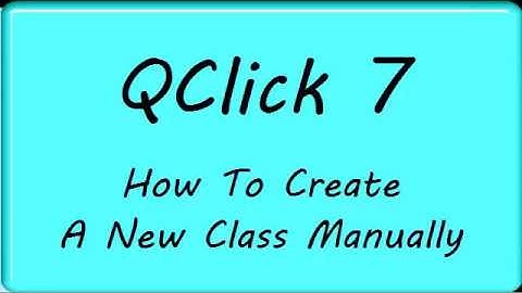 QOMO QClick: How to Set Up a Class Manually