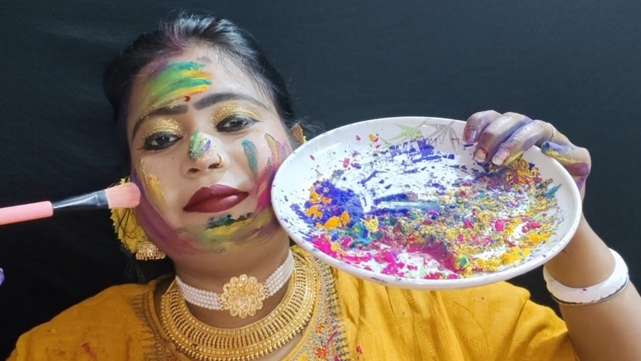 #Asmr Makeup Happy Holi 💐