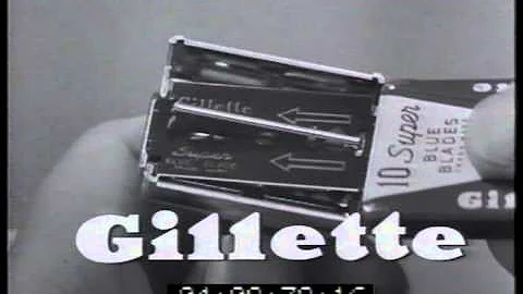 Gillette closing billboard 1961 TV commercial