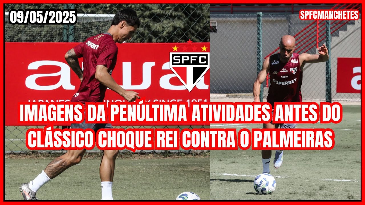 Imagens da penúltima atividade do São Paulo antes do Choque-Rei! 🔥⚽ 