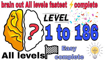 Brain out all levels complete in a video. level 1 to 186 easy and fastest ⚡ complete 😌.