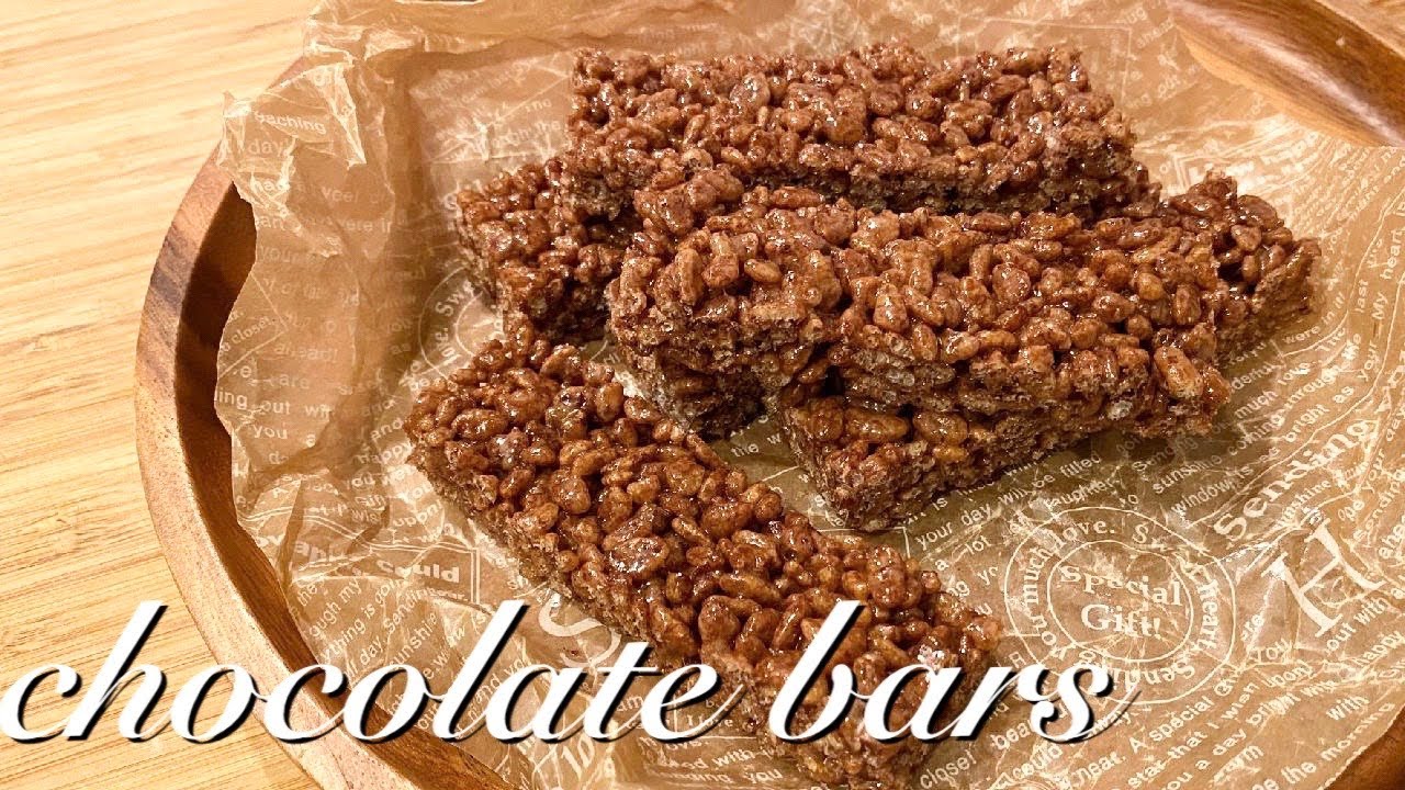 材料３つ 簡単シリアルバーの作り方 Chocolate Bar Youtube