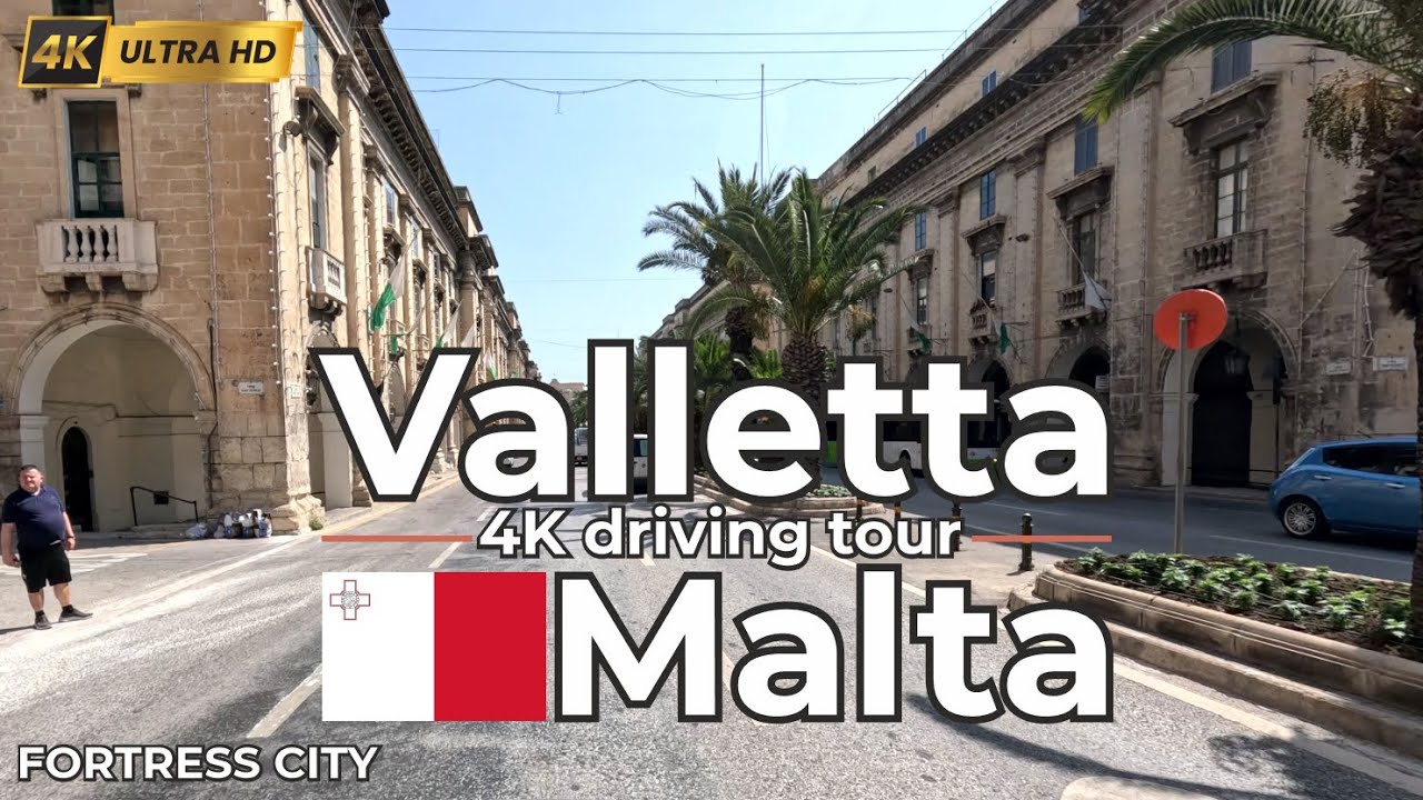 🇲🇹 Валлетта, Мальта – Автомобильная экскурсия в формате 4K – Живописная поездка по городу