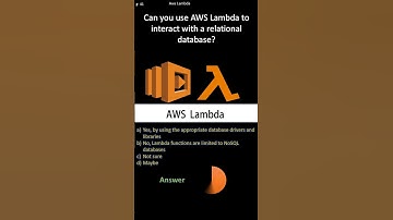 AWS Lambda | Can you use AWS Lambda to interact with a relational database?