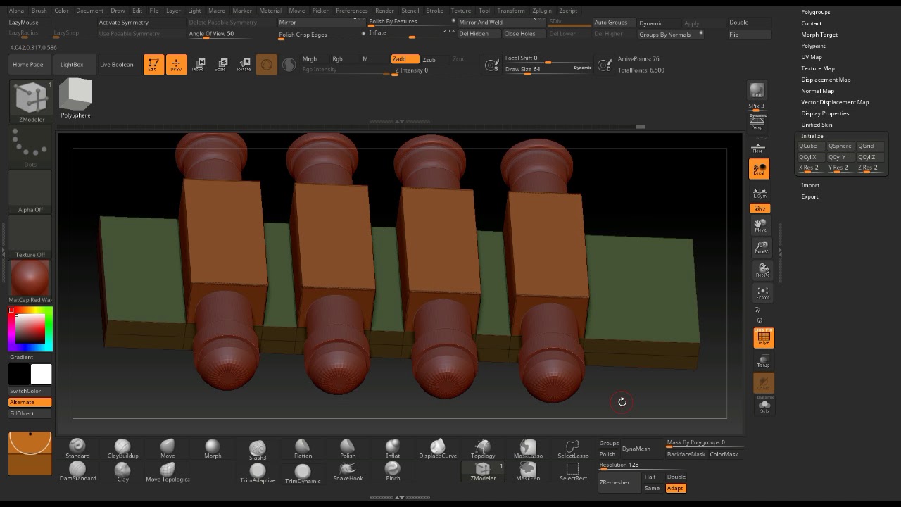 Making crystal vial in zbrush