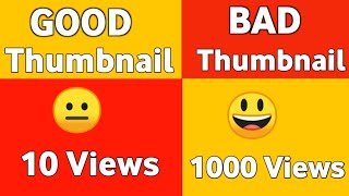 😃 Bad thumbnail high views // 😔Good thumbnail low views // How to grow youtube channel /anygrow