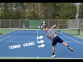 Tennis Viking shows NO MERCY! Mens 4.5 Tennis Match Full, Court Level View, Charlotte NC Fall 2020