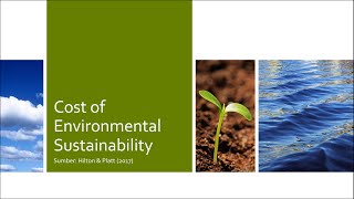 Cost of Environmental Sustainability/Biaya Kelestarian Lingkungan