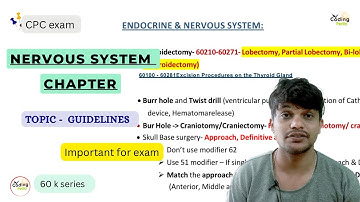 Nervous system ll Guidelines ll #cpc #aapc #medicalcoding #cpcexam