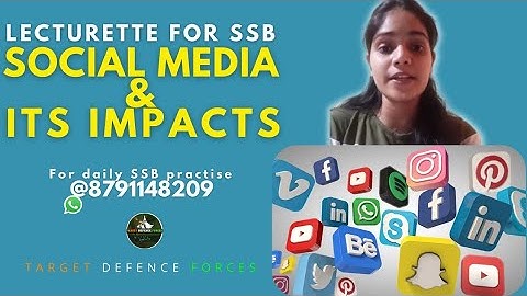 SSB Lecturette Topic | Social Media and it
