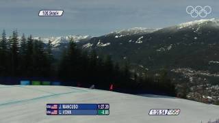 America's lindsey vonn sensationally takes the gold medal in a tightly
contested women's downhill competition at vancouver 2010 winter
olympic games.athl...