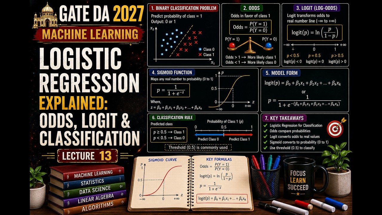 Logistic Regression Explained: Odds, Logit & Classification | Machine ...
