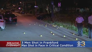 1 Man In Critical Condition After Shot In Face In Triple Shooting In Frankford: Police