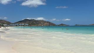 Orient Bay Beach - St. Martin St. Maarten - View of Beach and Beautiful Water