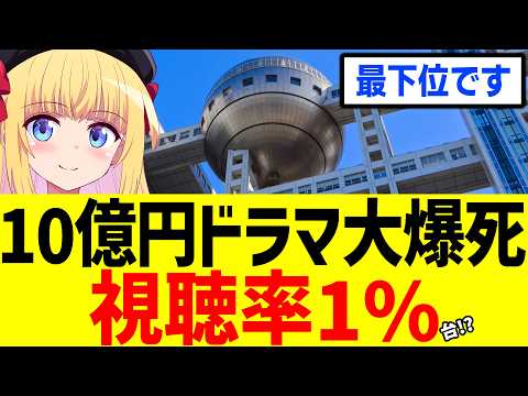 フジテレビの10億超えドラマが視聴率1%台＆最下位に転落して無事終了へwww【kiDnap GAME】
