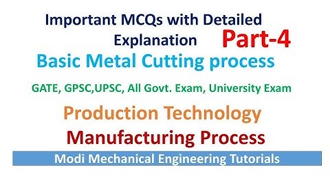 Lathe Machine (Multiple Choice Questions) -Part ~4 Manufacturing Process|Production Technology