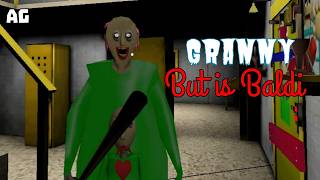 Granny trasforms into Baldi!!! | Granny mod menu Nullzerep   Baldi's Basics texture full gameplay