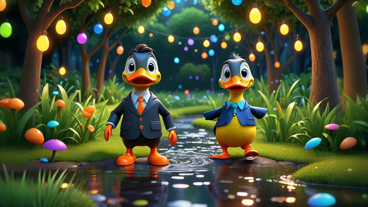 Two Dancing Ducks in Rainy Boots | Counting Song for Kids | Animal Nursery Rhyme with Weather Fun