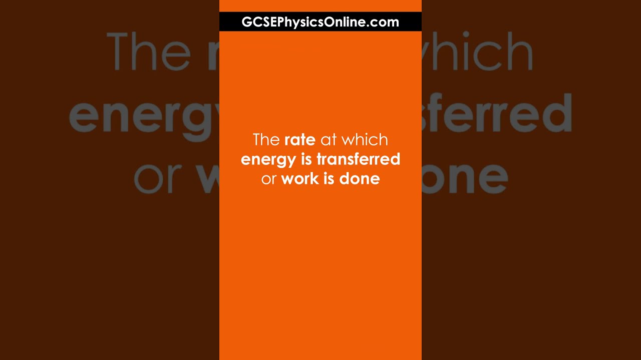 Power Definition GCSE Physics YouTube Power Definition GCSE Physics YouTube
