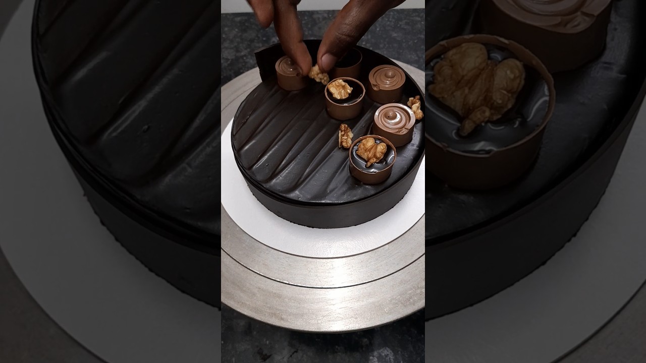 amazing chocolate Walnut cake decoration idea 