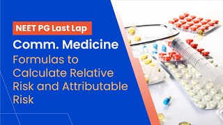 Community Medicine - Formulas for Relative Risk and Attributable Risk