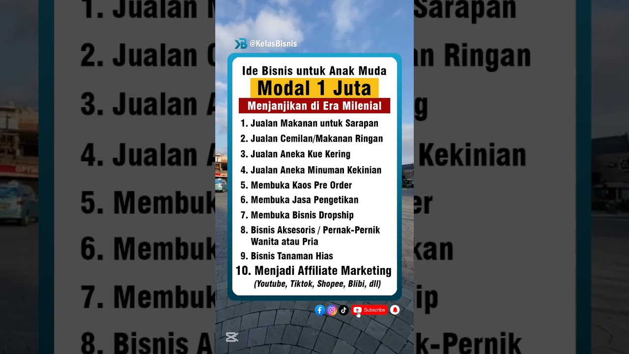 Ide bisnis modal 1 juta 