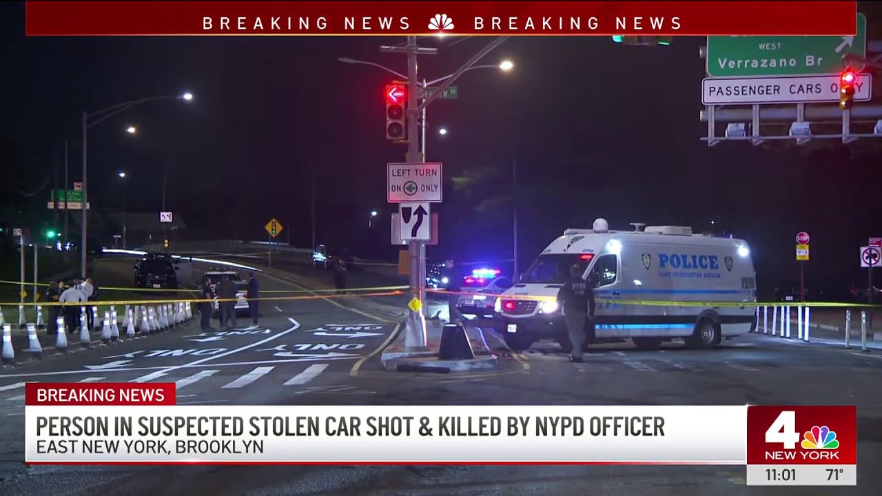 Person in suspected stolen car shot and killed by police in Brooklyn ...