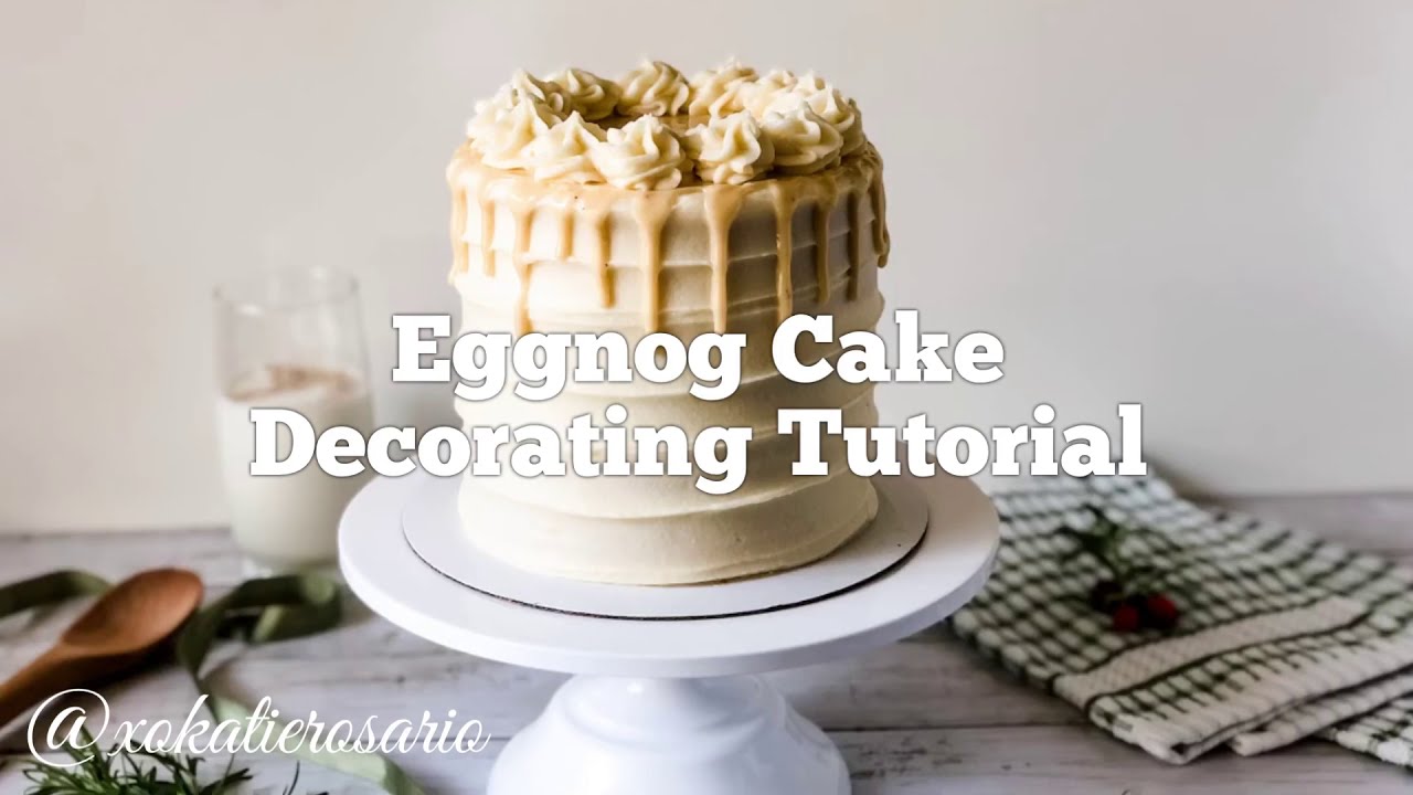 Eggnog Cake Decorating Tutorial for Beginners YouTube
