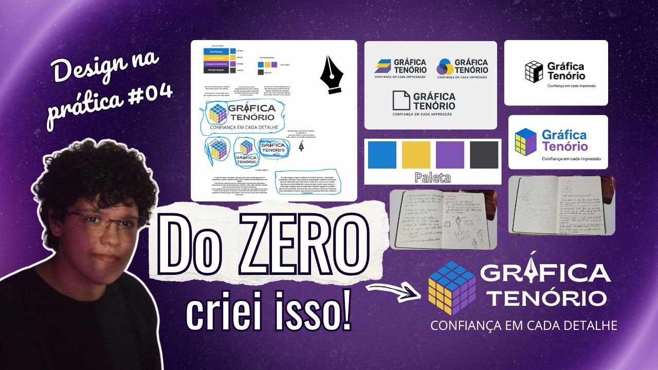 Criei a identidade visual da minha própria gráfica do zero | processo real