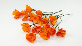 #diy poppy #flower #craft: learn how to make an orange flower from
#crepe paper in this #tutorial crafting hours. making exquisite...