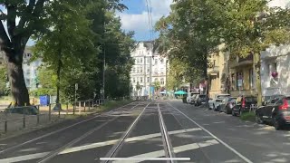 Rheinbahn-Linie 707 der Straßenbahn Düsseldorf - Führerstandsmitfahrt 2023