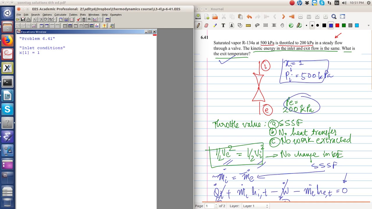 Problem 6 41 Throttling Problem Of R134a  With Mollier