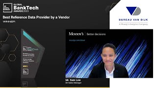 Bureau van Dijk, a Moody's Analytics Company - Best Reference Data Provider by a Vendor
