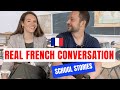 Learn french with real conversation our school stories  fr  en subtitles