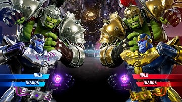 Gladiator Hulk & Thanos vs Gladiator Hulk & Thanos (Very Hard) Marvel vs Capcom | 4K UHD Gameplay