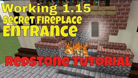 Minecraft - How to Build a Secret Fireplace Entrance in 1.15