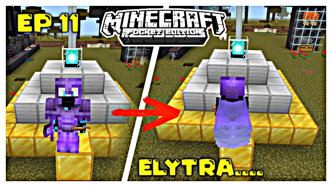 I FOUND ELYTRA MINECRAFT POCKET EDITION | SURVIVAL EP 11 - YouTube