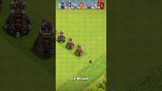 EVERY LEVEL BOMB TOWER VS WIZARD FAMILY! 🔥#clashofclans #coc #shorts