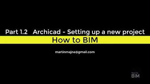 Setting up a new Archicad project