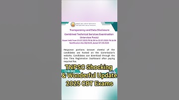 TNPSC Combined Technical Service Examination Interview Posts 2025 Answer Sheet Download Update#tnpsc