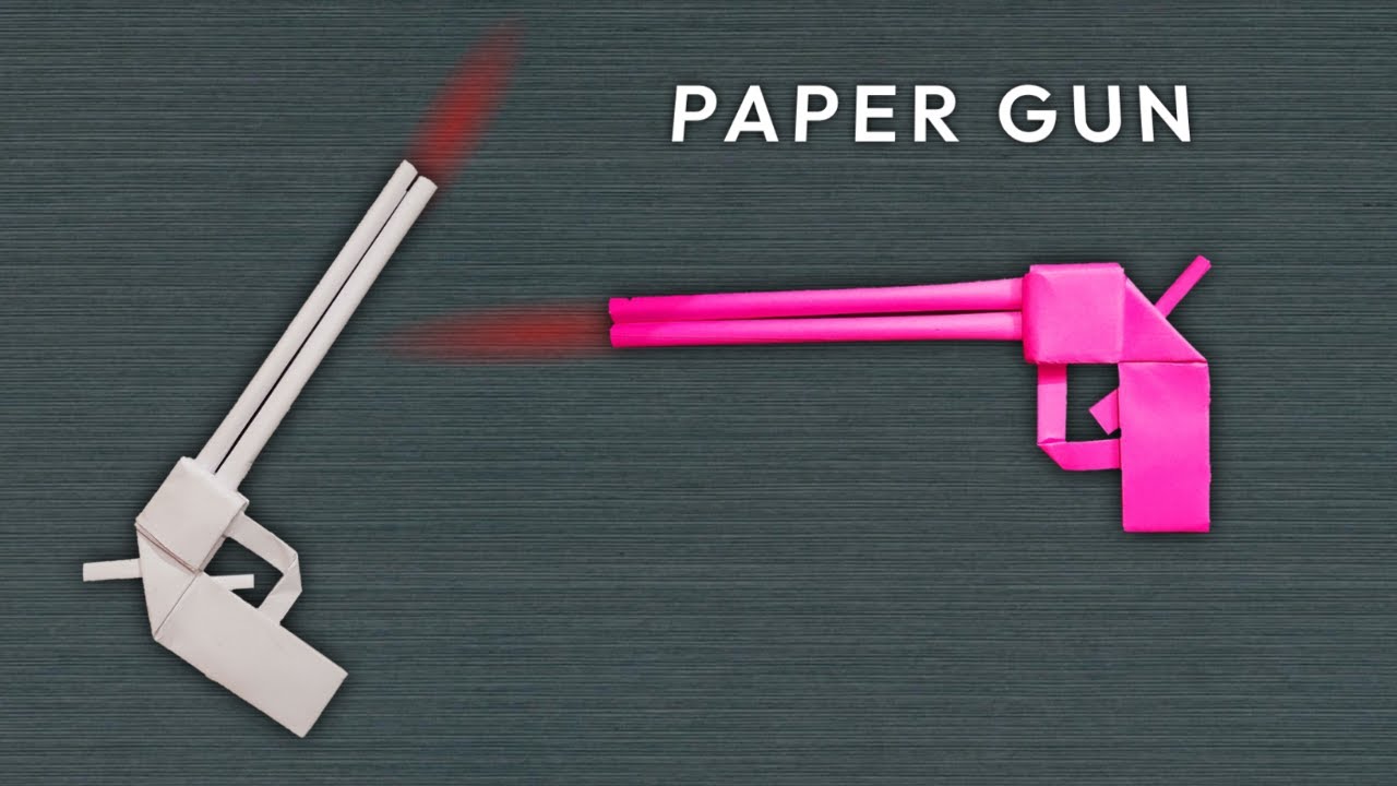 How to Make Paper GUN without Glue Origami Paper GUN Paper Craft