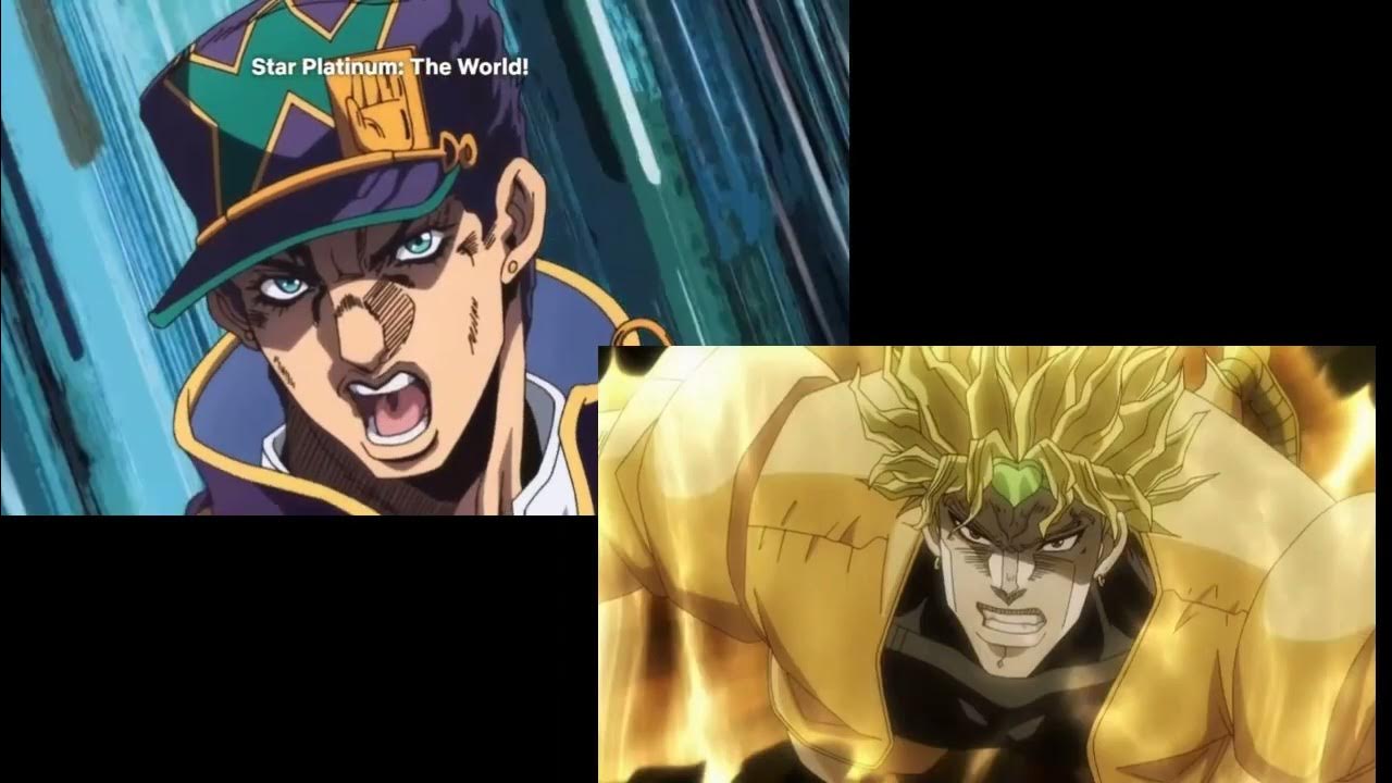 Jotaro and DIO says Za Warudo at the same time YouTube
